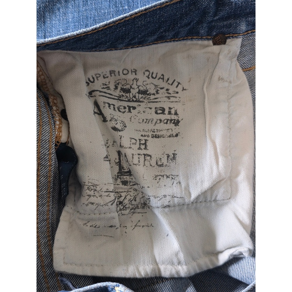 Ralph Lauren 650 Thompson Straight Leg Blue Denim Jeans 32x32 Med Wash Stretch - Picture 10 of 12